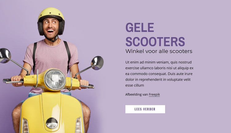 Gele scooters HTML-sjabloon