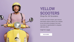 Yellow Scooters One Page Template