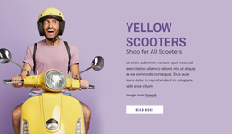 Most Creative One Page Template For Yellow Scooters