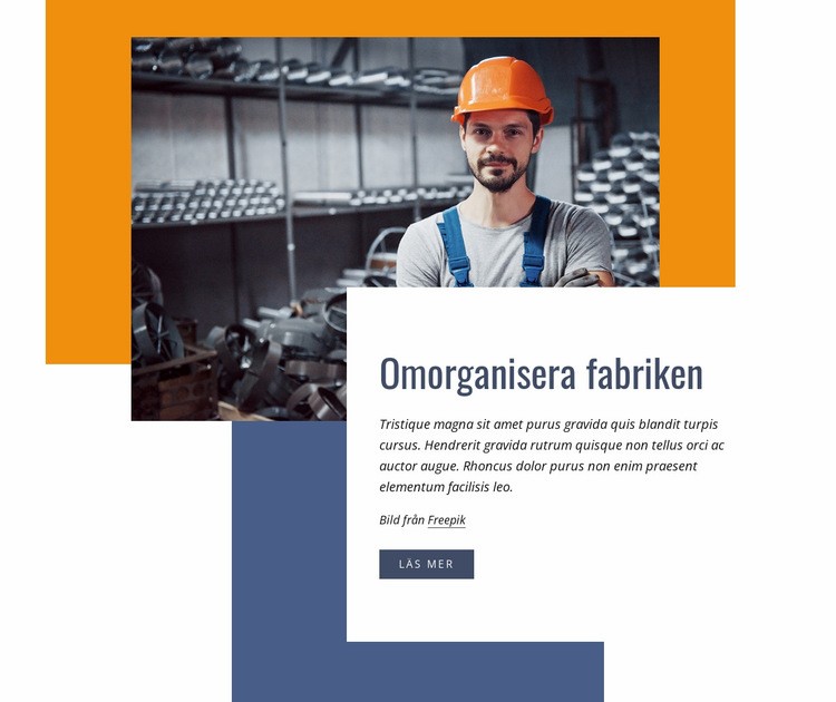 Omorganisera fabriken Hemsidedesign