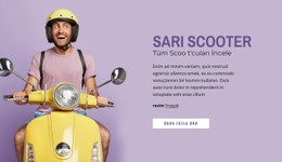 Sarı Scooter Tasarım Şablonu