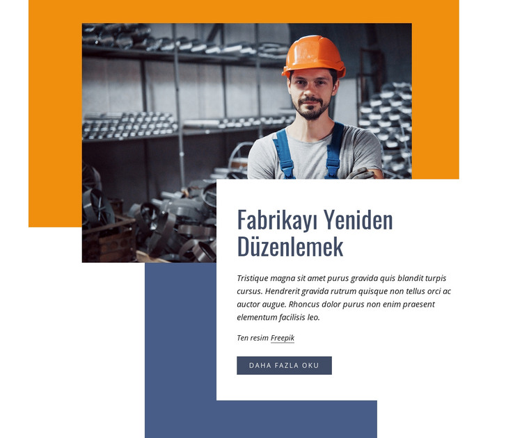 Fabrikayı yeniden düzenlemek HTML Şablonu