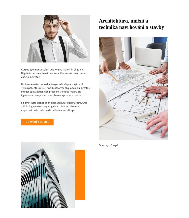 Architektonické techniky Šablona CSS