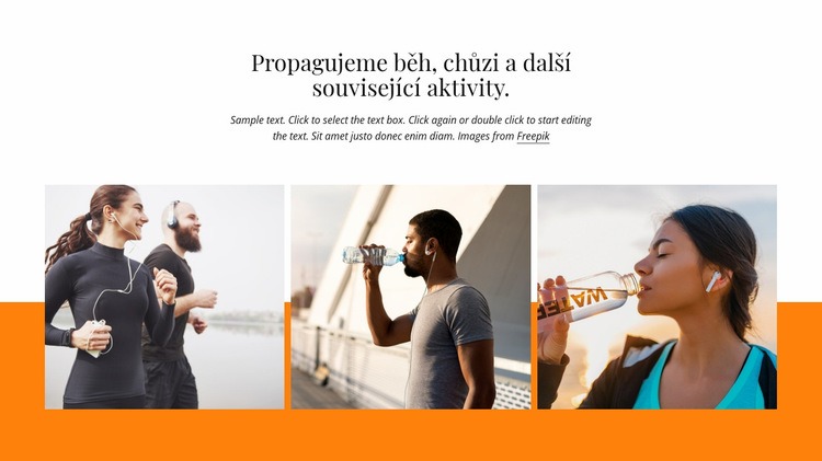 Propagujeme běžecké akce Téma WordPress