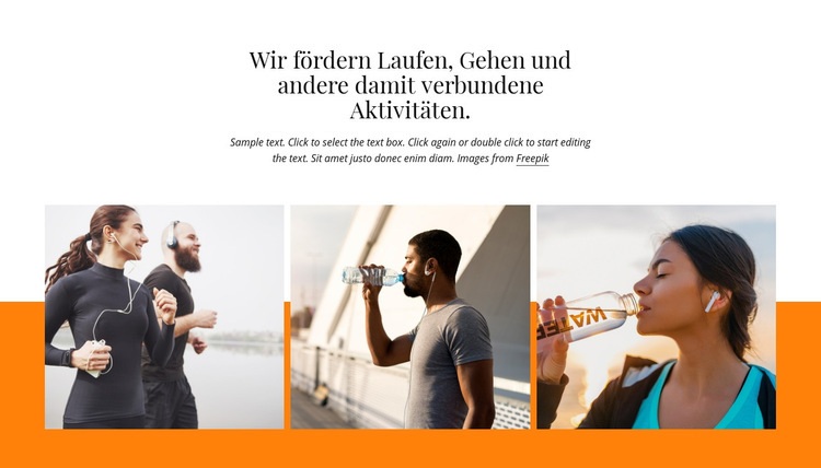 Wir fördern Laufveranstaltungen HTML Website Builder