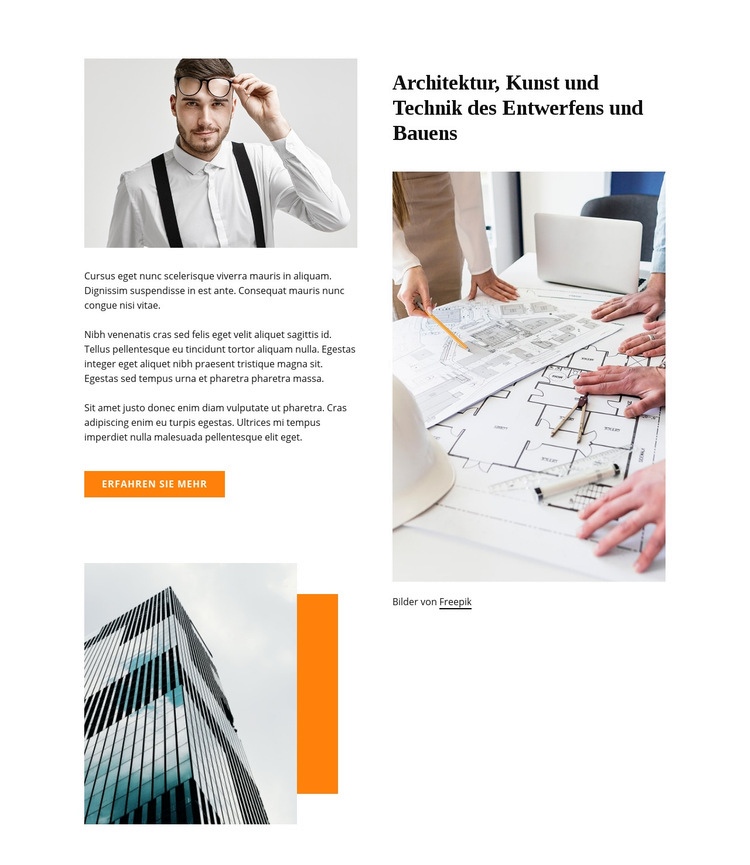 Architekturtechniken HTML5-Vorlage