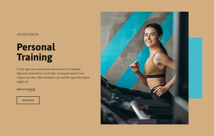 Luxus-Personal Training Website-Modell