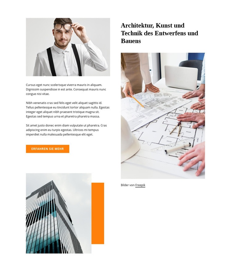 Architekturtechniken Landing Page