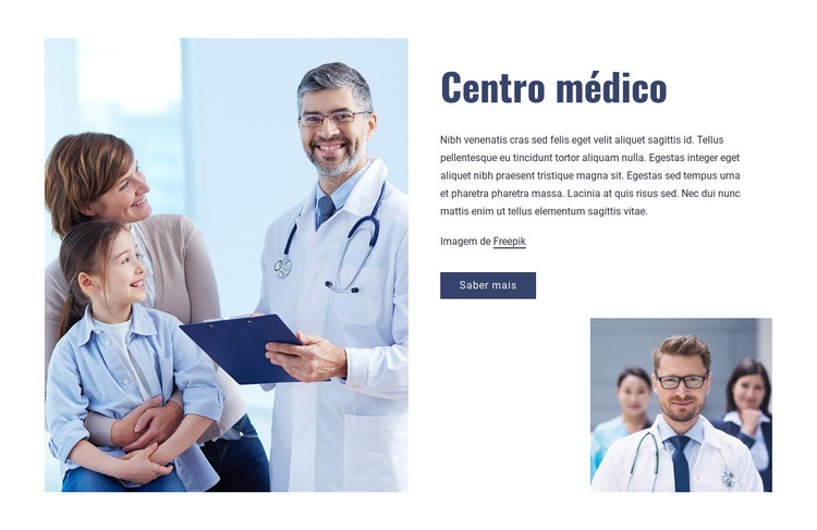 Mais alta qualidade de atendimento clínico Landing Page