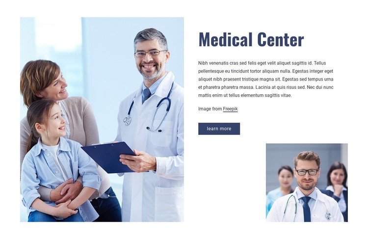 Highest quality of clinical care Wix Template Alternative