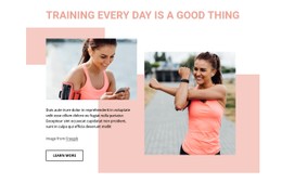 Training Every Day Is A Good Thing Premium Template