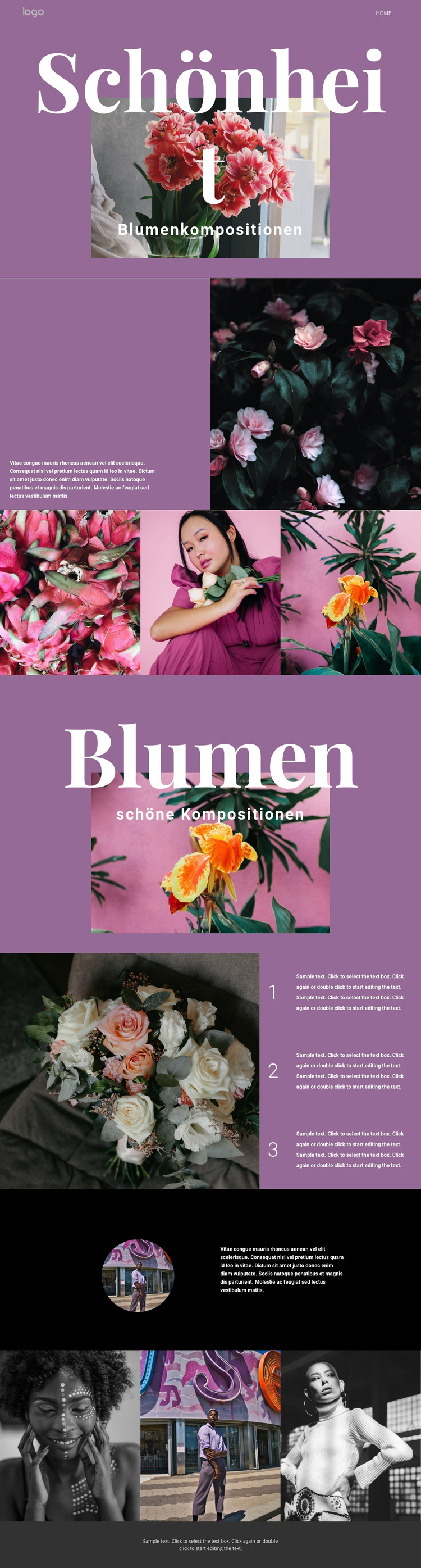 Blumensalon Website-Vorlage