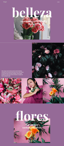 Salón De Flores: Plantilla HTML Sencilla
