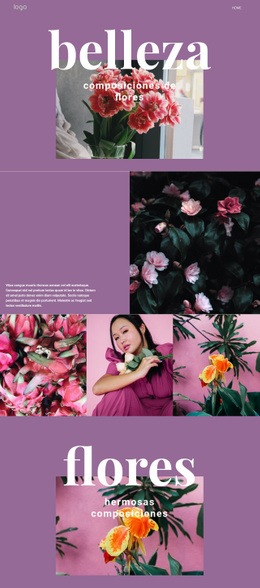 Salón De Flores: Página De Destino HTML5