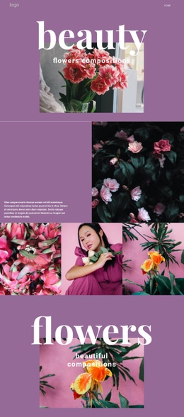 Most Creative Homepage Design For Flower Salon