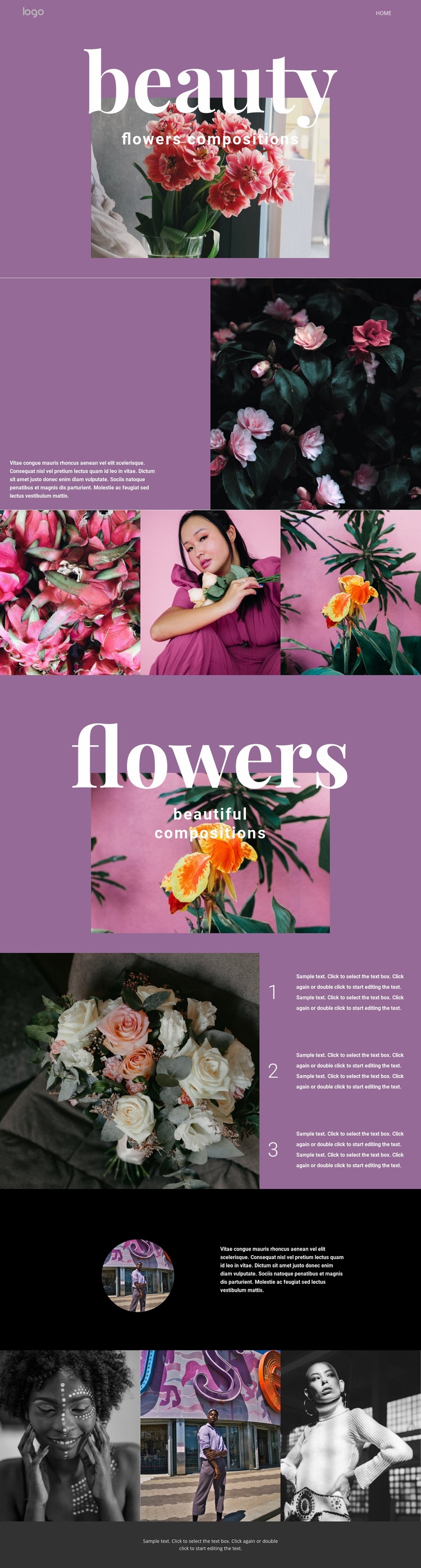 Flower salon Homepage Design