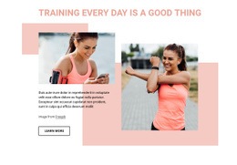 Training Every Day Is A Good Thing - Free Html Code