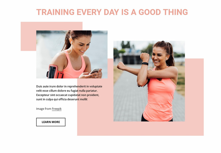 Training every day is a good thing Html Website Builder