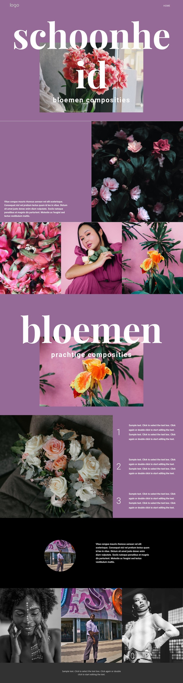 Bloemen salon Bestemmingspagina