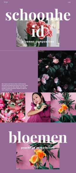 Bloemen Salon Multifunctioneel Siteontwerp