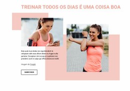 Treinar Todos Os Dias É Uma Coisa Boa - Design HTML Page Online