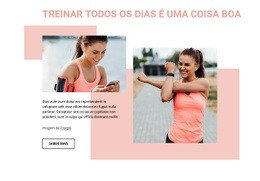 Treinar Todos Os Dias É Uma Coisa Boa - Maquete Simples De Site