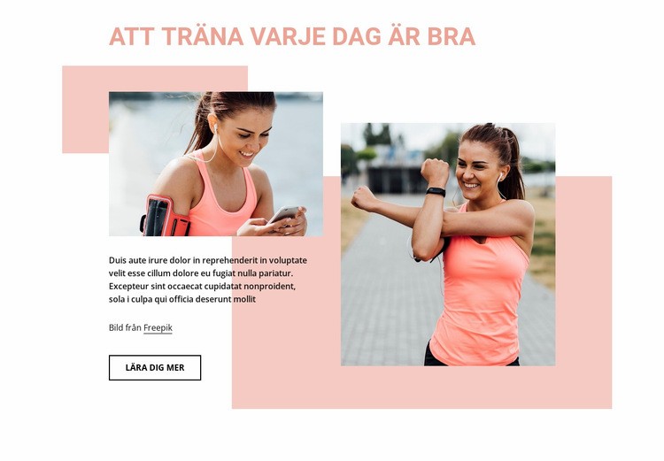 Att träna varje dag är bra CSS -mall