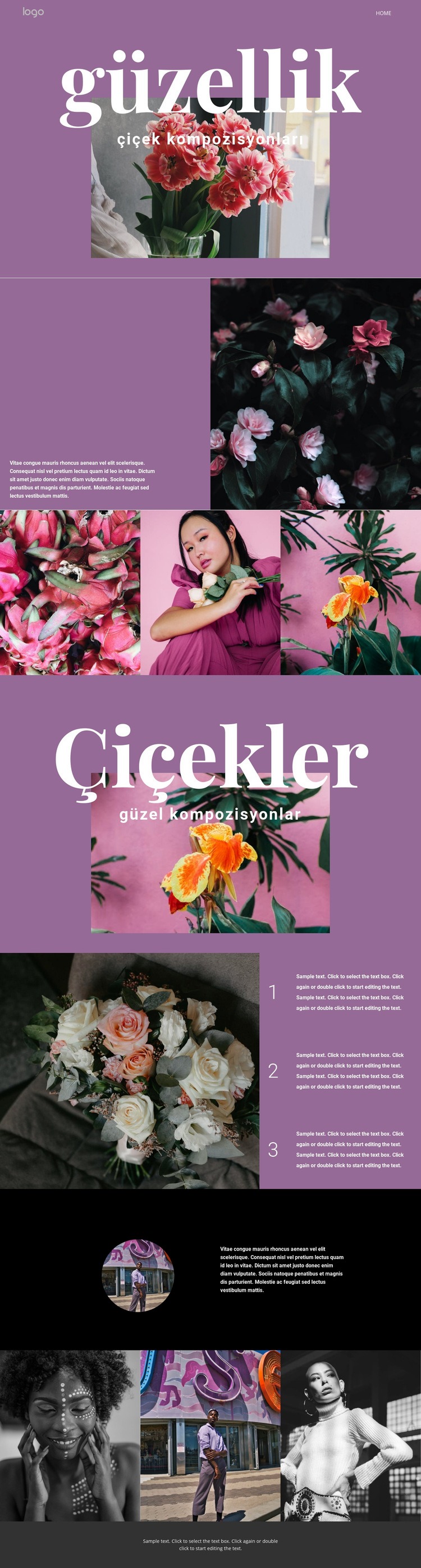 Çiçek salonu Web sitesi tasarımı