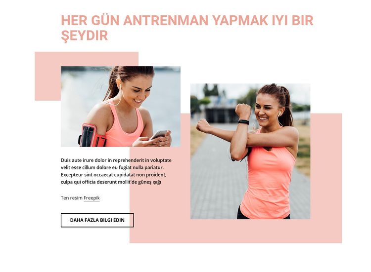 Her gün antrenman yapmak iyi bir şeydir WordPress Teması