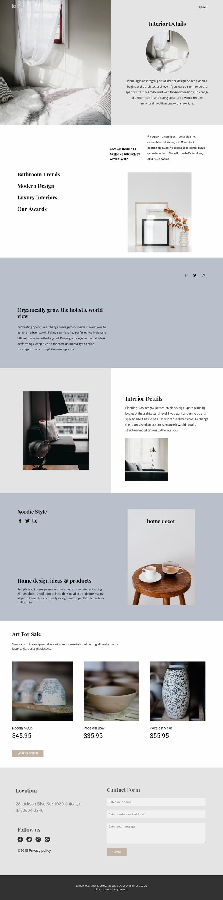 Design your home from scratch eCommerce Template