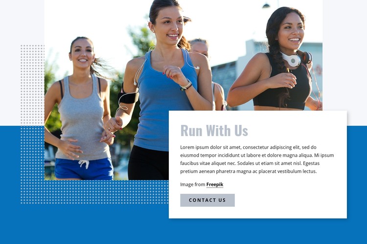 Run with our club CSS Template