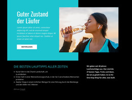 Guter Zustand Der Läufer Getränke-Website