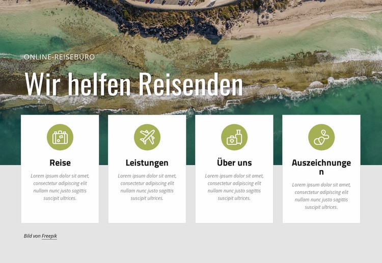 Planen Sie einen Urlaub bei uns HTML Website Builder