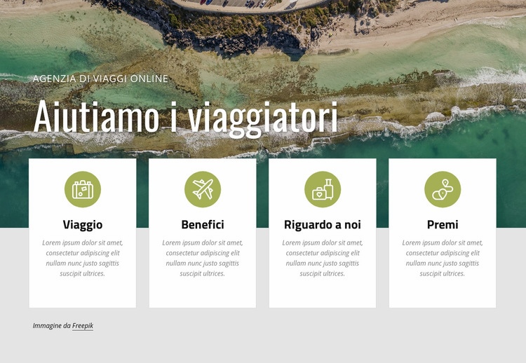 Organizza una vacanza con noi Costruttore di siti web HTML