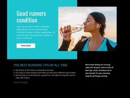 Good Runners Condition - Ready To Use One Page Template