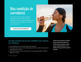 Boa Condição De Corredores - Modelo HTML5