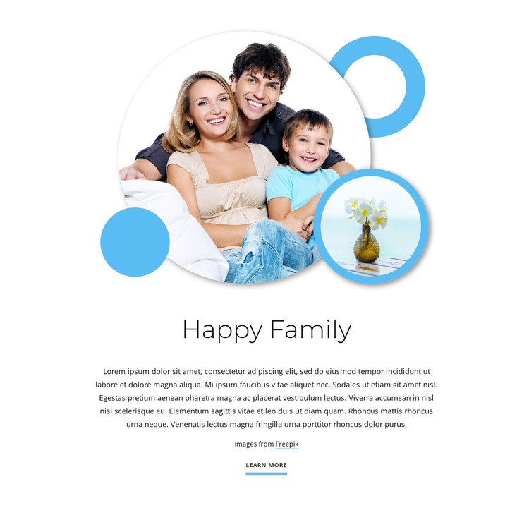 Šťastné rodinné články Html Website Builder
