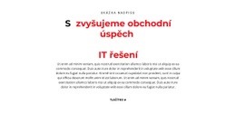 IT Text – HTML Šablona Webových Stránek