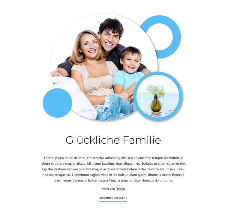 Glückliche Familienartikel CSS-Vorlage