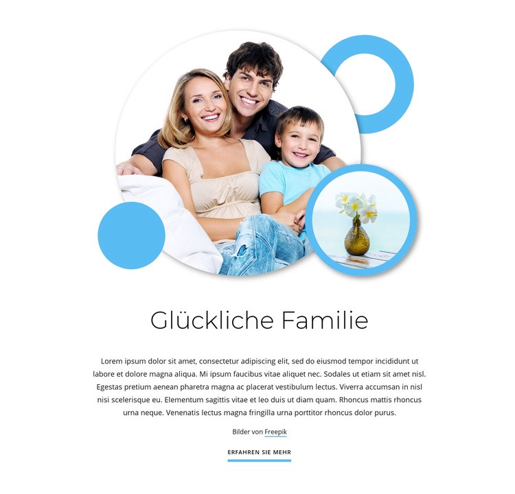 Glückliche Familienartikel Eine Seitenvorlage