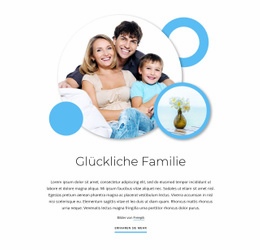 Glückliche Familienartikel HTML5-Vorlage