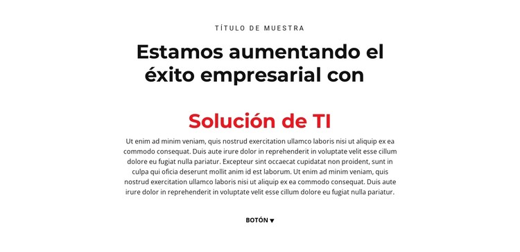 texto de TI Plantilla CSS