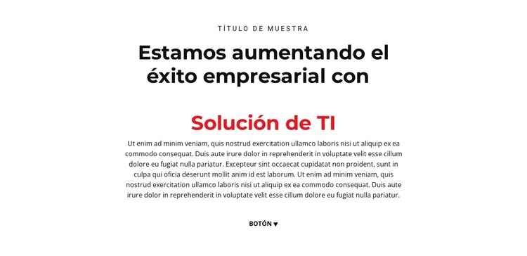 texto de TI Plantilla HTML