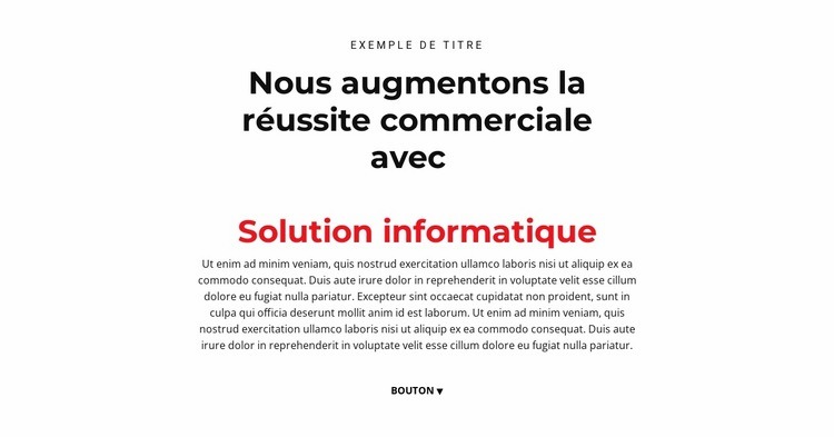 Texte informatique Maquette de site Web