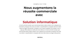 Texte Informatique – Modèle De Site Web HTML