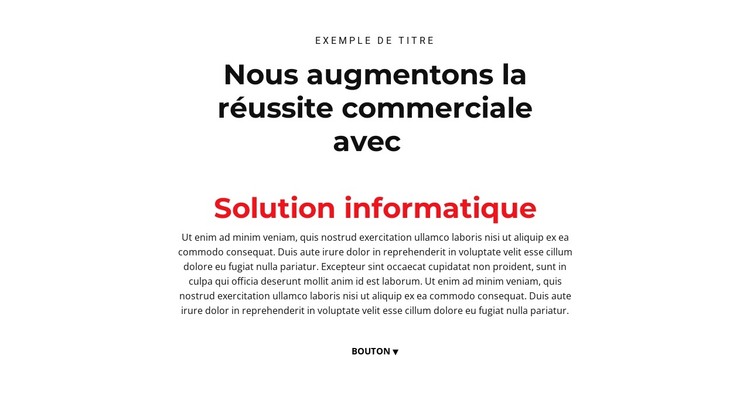 Texte informatique Modèle HTML