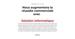 Texte Informatique - Modèle HTML D'Une Page