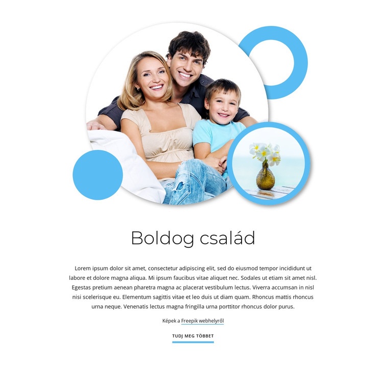 Boldog családi cikkek HTML Sablon