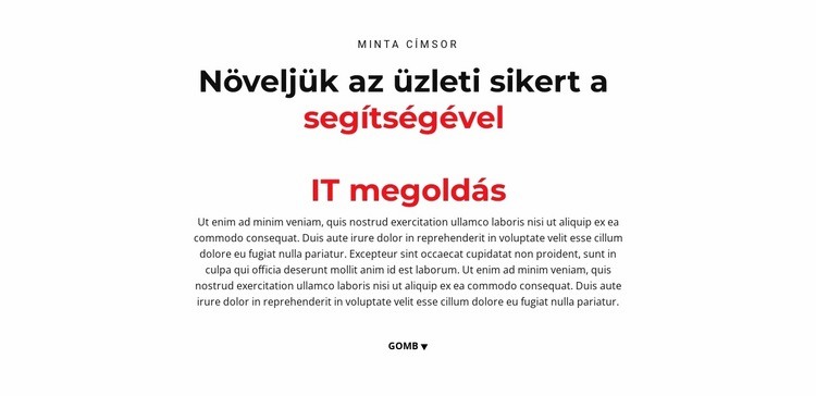 IT szöveg HTML Sablon