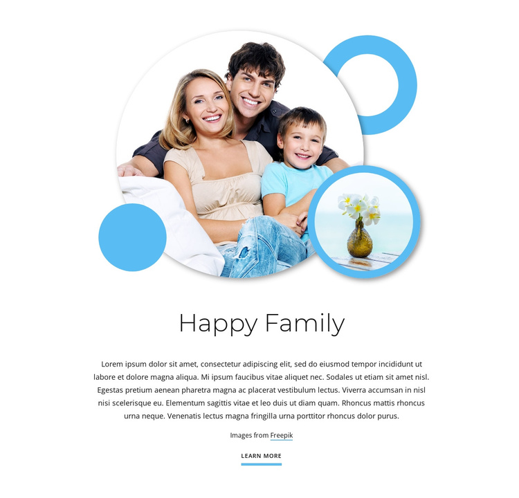 Happy family articles Joomla Template